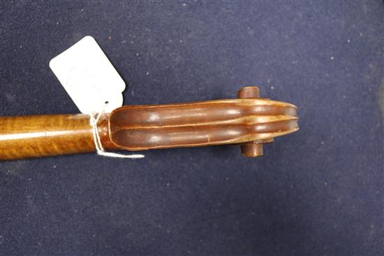 Two 19th century violins largest overall 59cm